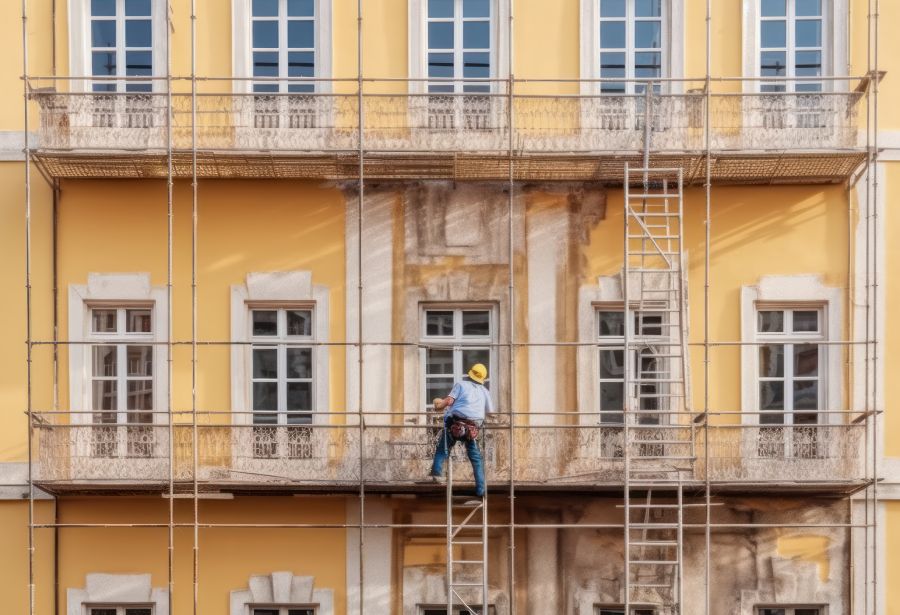 Travaux de ravalement réalisés par un façadier professionnel